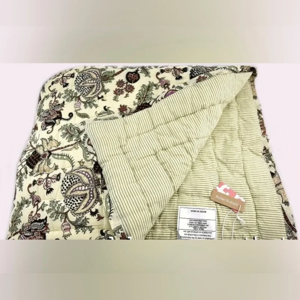 π°Brand New Roller Rabbit Amanda Queen
Size Quilt Sage - Picture 1 of 7